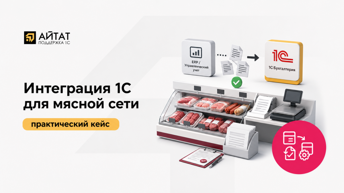Интеграция системы управленческого учета «ERP: Меркурий» и «1С:Бухгалтерия 8» для магазинов «Мясная кухня», «Мясной гастроном»