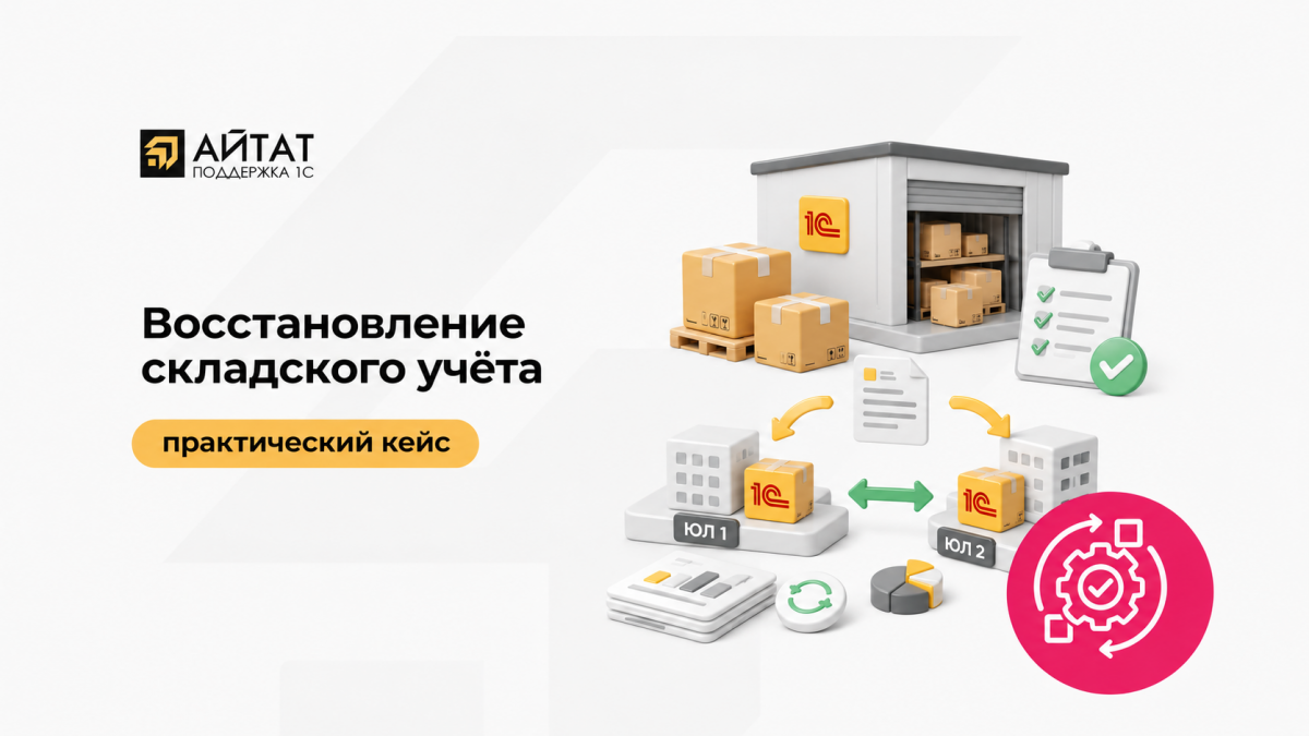 Кейс: восстановление складского учёта и межфирменных операций в 1С:Управление торговлей